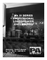 Fender MKIII-Series-LoudSpkr-Enclosure - Owners Manual